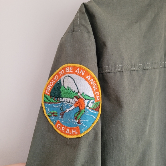 Vintage McGregor Sportswear Utility Cargo Fishing Jacket Olive Green M - Picture 9 of 10